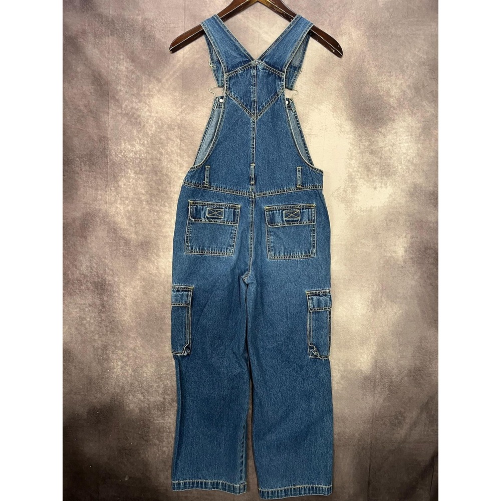 Vintage Disney Pooh Overalls Youth 10 Tigger Cargo Pants Denim 90s - Picture 3 of 8